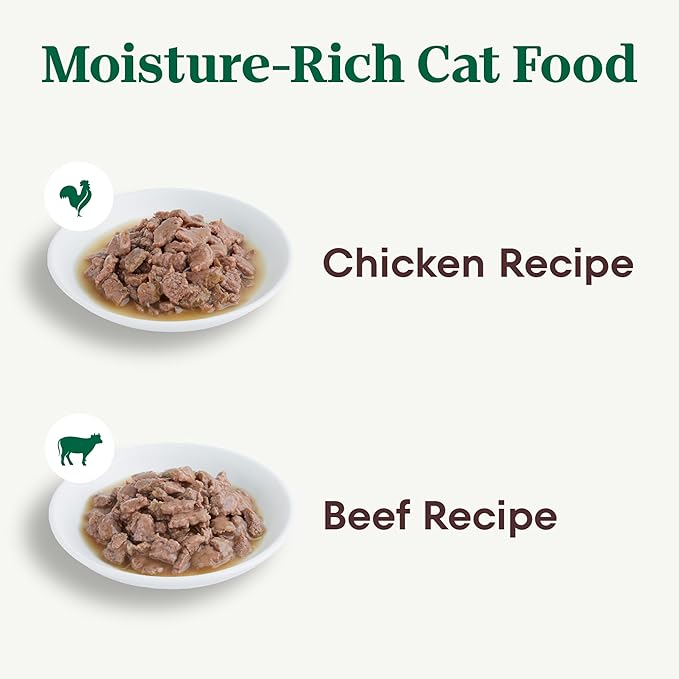 Nutro Perfect Portions Wet Cat Food Cuts in Gravy Multipack, Adult Cat Food Wet Chicken & Beef Recipes, 2.64 oz Twin-Pack Trays (12 Count, Pack of 1)