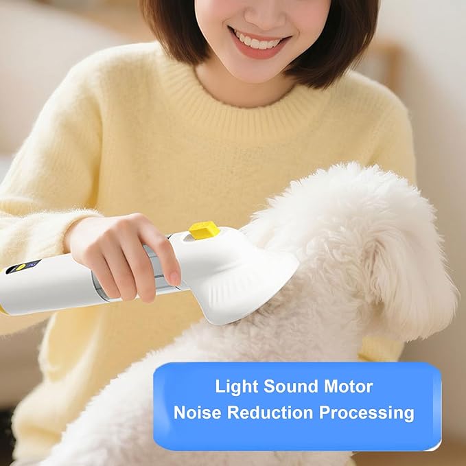 Handheld Pet Grooming Vacuum, High Efficiency Portable Dog Cat Hair Remover with Adhesive Design, for Car Home Sofa Bed Linen