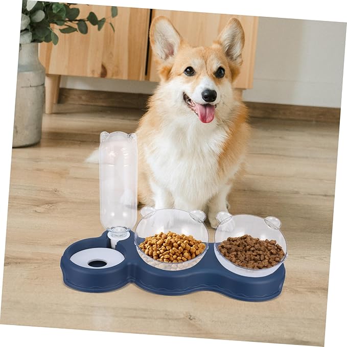 Toyvian Cat Water and Food Dispenser Elevated Automatic Feeder with Dual Bowls for Dogs and Cats Detachable Design for Easy Cleaning Material for Hydration and Comfortable Mealtime