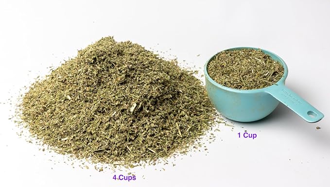 Catnip Blend - North American Crafted, 100% Natural, and Non-Addictive Catnip Treats for Enhanced Playfulness. Ideal for Complementing Catnip Toys (4 Cups) (32 oz)