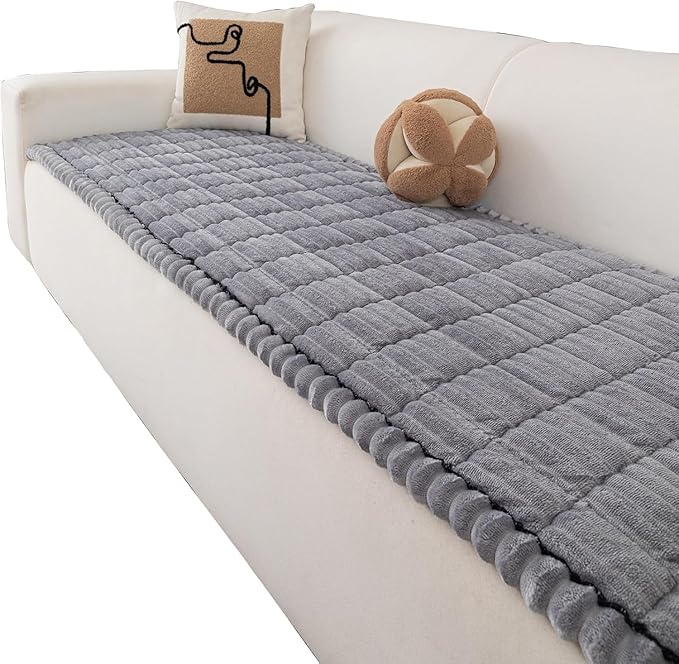 Thickened Sofa Cushion, Anti-Slip Couch Cover Cat Mat Pet Pad Blanket for Furniture Protector Customizable Sofa Slipcover,F,90x210cm(35x83inch)