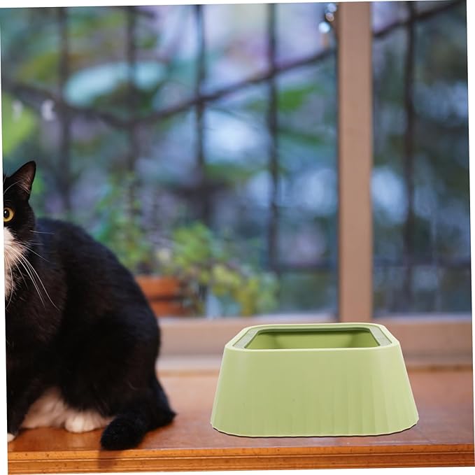 BESPORTBLE Pet Water Bowl Spill-Resistant Floating Mechanism Plastic Feeder for Small Pets Keeps Water and Dry for Home Use
