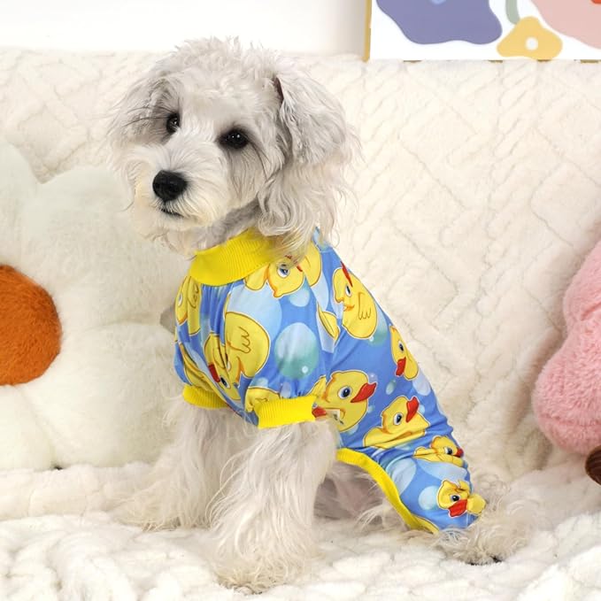 XPUDAC Dog Pajamas for Small Medium Dogs, Strechy Soft Dog Clothes for Dogs Girl Boy Pet Jumpsuit, Cat Onesie-XL