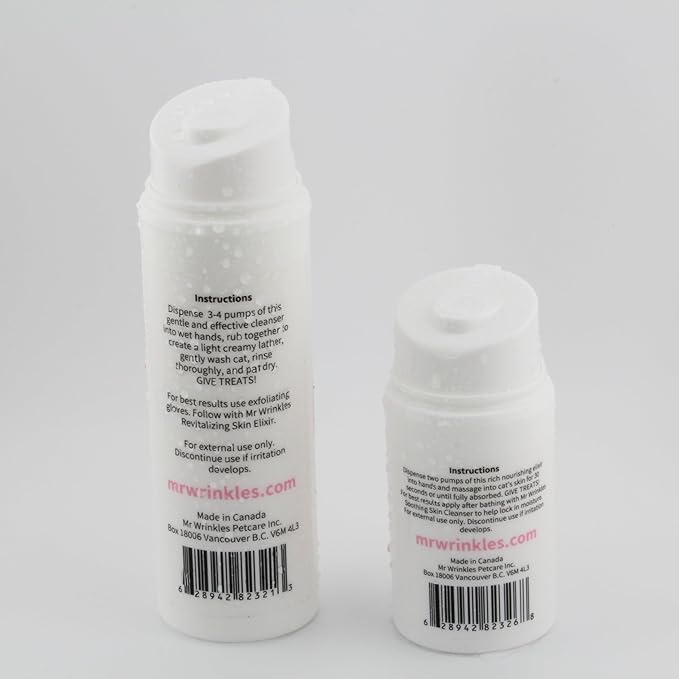 Sphynx Cat Skin Care Duo, 100% Natural, Exclusively for Hairless Cats, Gentler Than Shampoo!