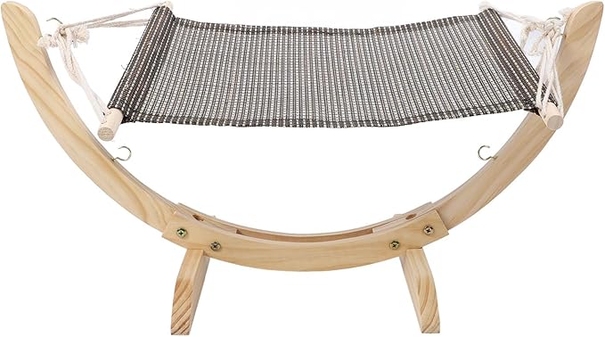 Fockety Cat Bed for Indoor Cats, Elevated Pet Hammock Easy Assembly Raised Cat Hammock Elevated Cat Perch Bed Cat Swing Bed Furniture for Kitten Puppy Small Pet (Mesh Fabric)