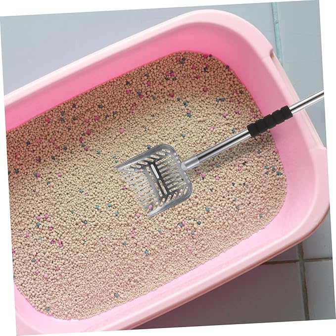 Sosoport Detachable Handle Cat Litter Scoop Easy Cleaning Shovel for Cat Poop Edges for Safe Use for Pet Owners Convenient Litter Cleanup Tool