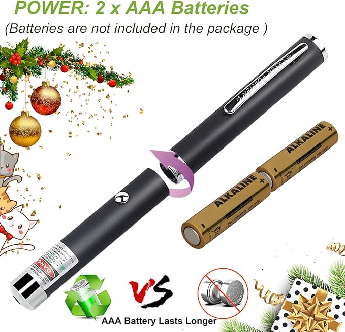 XIMIBI Laser Pointer for Cats and Dogs - 3 Pack Pet Kitten Indoor Training Chaser Toys - Cat Pointer Teaching Indicator