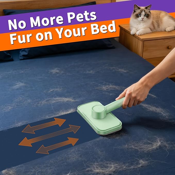 Rundik Pet Hair Remover – Reusable Lint Remover for Dog and Cat Hair Electrostatic Lint Brush Magic Pet Hair Removal Tool for Clothes, Couch, Carpet, Car, Rugs, Bedding, Fabric Furniture