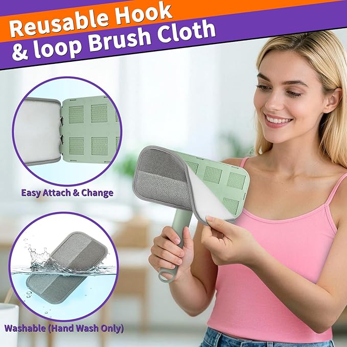 Rundik Pet Hair Remover – Reusable Lint Remover for Dog and Cat Hair Electrostatic Lint Brush Magic Pet Hair Removal Tool for Clothes, Couch, Carpet, Car, Rugs, Bedding, Fabric Furniture