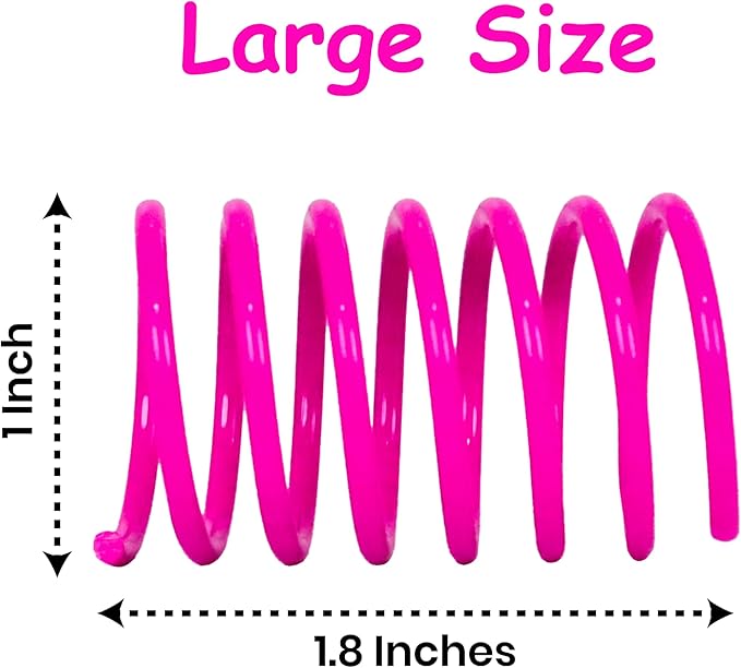 Cat Spring Toy, 15 Pcs Cat Kittens Toys Plastic Colorful Coil Spiral Springs for Swatting, Biting, Hunting, and Active Healthy Play Interactive Toys Indoor Cats