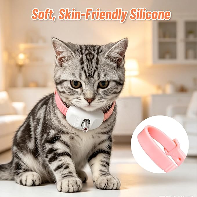 Obfuscate Automatic Laser Cat Toy with Adjustable Laser Head and Bendable Collar,USB Rechargeable,Flashing and Steady Modes,Smart Auto-Off,Interactive Cat Toys for Indoor Cats and Kittens