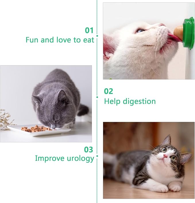 Balacoo 9 Pcs Cat Snacks Candy Ball - Wall Lickable Sugar Balls, Edible Cat Sugar Energy Balls, Cat Lickable Treats Balls, Kitten Licking Sweet Ball, Kitten Treats Licking Candy