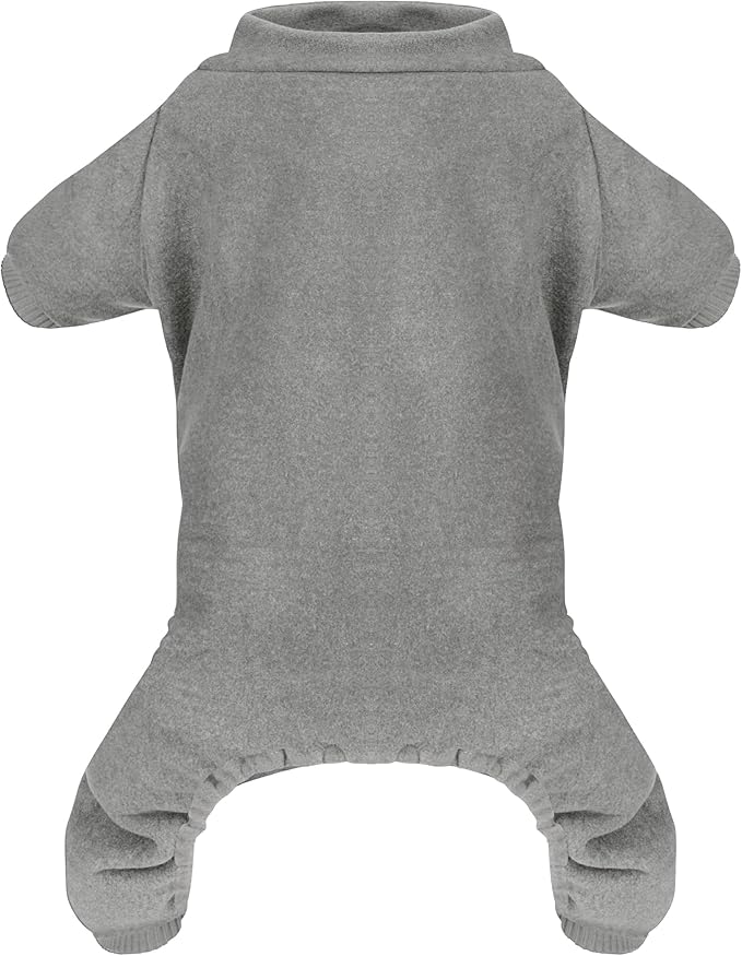 Velvet Dog Pajamas Stretchy Pet Clothes Puppy Jumpsuit Solid Color Cat Clothes for Small Pet Dog and Cat (Dark Grey, Small)