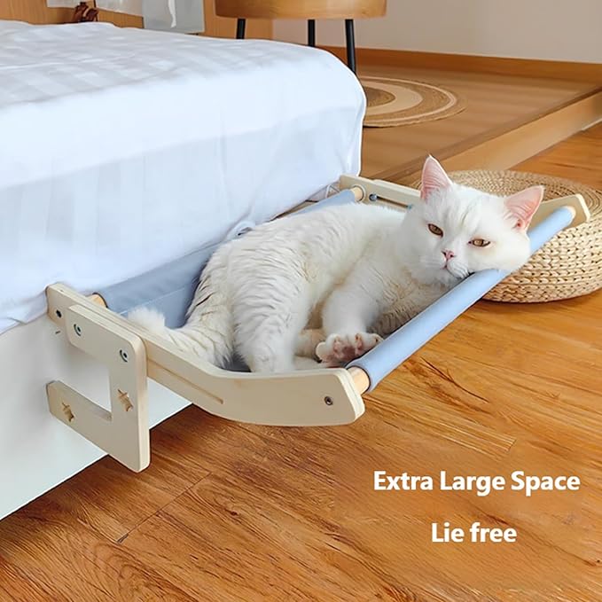 Strong Metal Hook Pet Perch for Openings and Beds Includes Soft Washable Pad for Cozy Napping Indoor Furniture