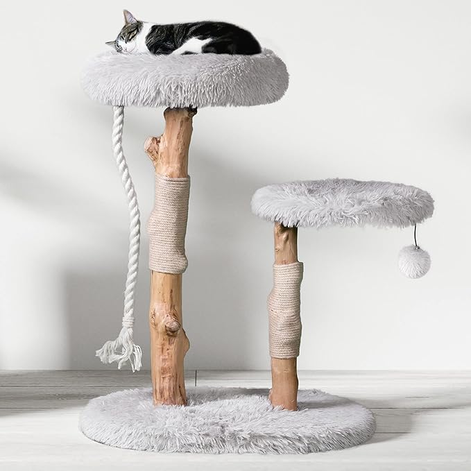 Mau Lifestyle Gray Rizzo Cat Tree, 32" H, 27 LBS, Grey/Gray