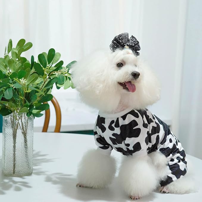 CuteBone Dog Pajamas Costumes Fleece Pet Clothes Puppy Onesie Winter Holiday Cute Cat Jammies Keep Your Pet Warm in the Cold Weather P222L