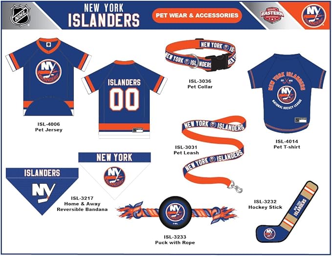 Pets First NHL New York Islanders Jersey for Dogs & Cats, Small. - Let Your Pet be a Real NHL Fan!
