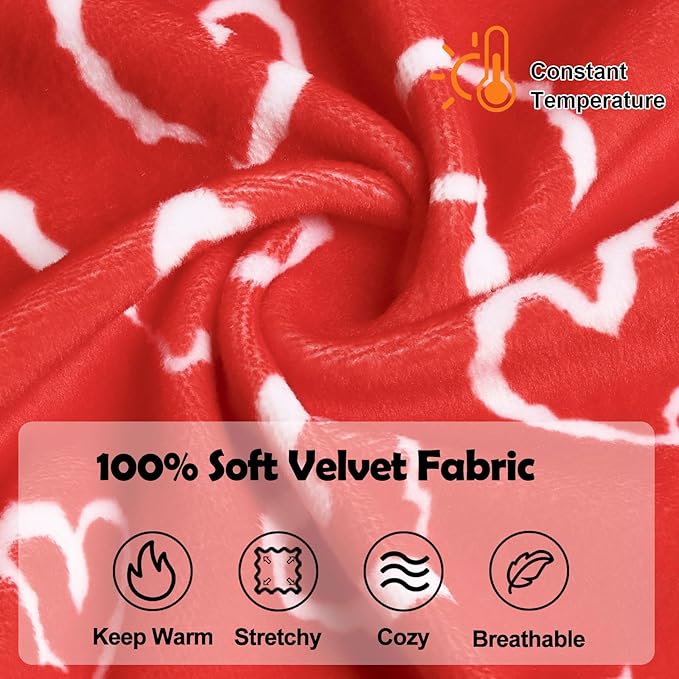 CuteBone Two-Leg Velvet Pet Pajamas Girl Dog Clothes - Soft, Cozy, and Stretchy Boy Pjs for Small, Medium Dogs and Cats Winter Sleepwear Apparel LTP01L