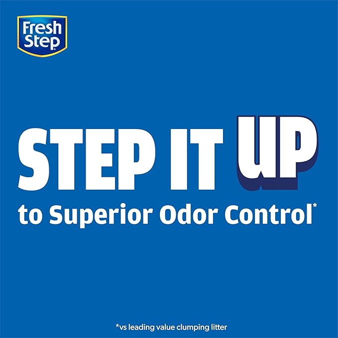 Fresh Step Odor Shield Scented Litter with the Power of Febreze, Clumping Cat Litter, 25 Pounds (Package May Vary)