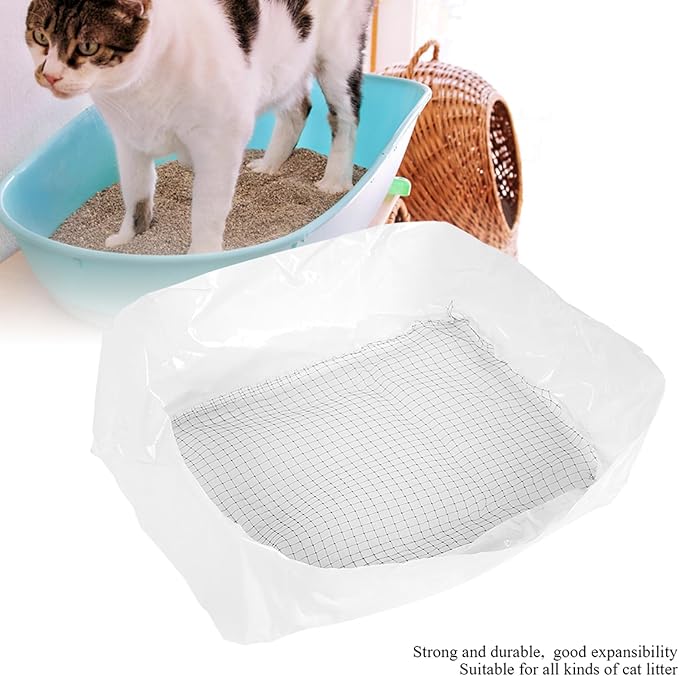 Cat Litter Box Liners, Leak Proof Cat Poop Bags, Reusable Self Sifting Litter Pan Box Liners Bags for All Kinds of Cat Litter