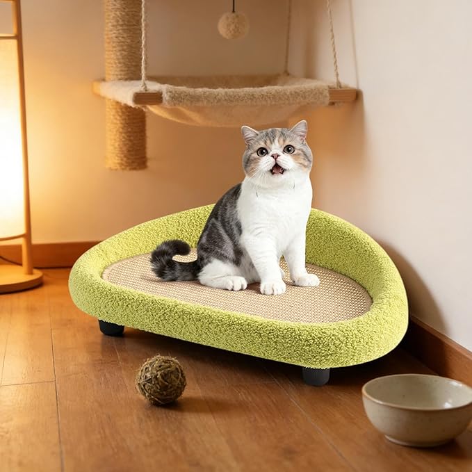 Cat Lounger Scratcher - Sisal Large Lounge Nest | Scratching Pad,for Home Living Room Apartment Dorm Patio Balcony Porch Corner