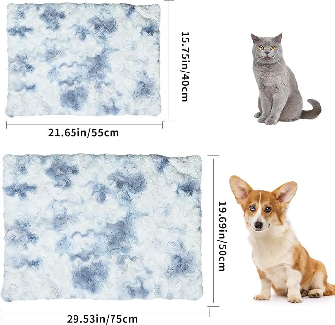 Self-Warming Cat Bed Pad 30x20 inches Self-Heating Cat Bed Mat Thermal Blanket for Indoor Cats & Dogs
