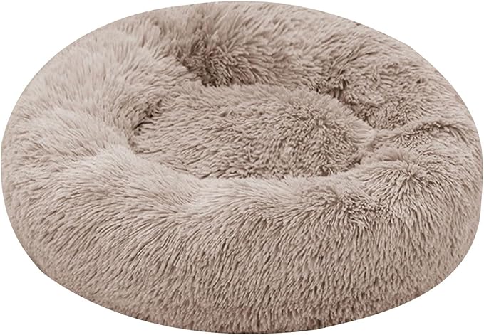 Thereisno Soft Handmade Pet Bed for Cat or Small Dog Detachable Round Bed for Fall Winter Indoor Sleeping Furniture Cat Bed