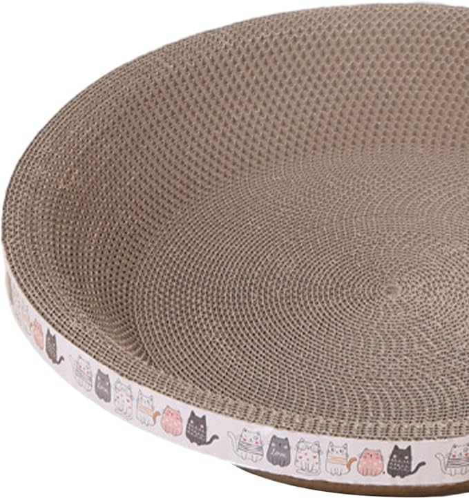 er Cardboard, Pad Bowl Nest for Indoor Cats Grind Claw, ing Board Corrugated Lounge Cat Beds Furniture Protector, L
