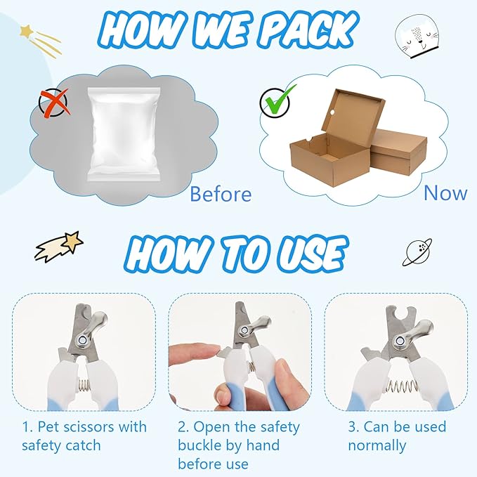 8 Pcs Cat Muzzle Set with Adjustable Cat Bathing Bag Breathable Clear Muzzle Pet Grooming Brush Tick Remover Tool Nail Clipper Nail File for Dog, Bunny Cleaning Trimming(M Size,Blue)
