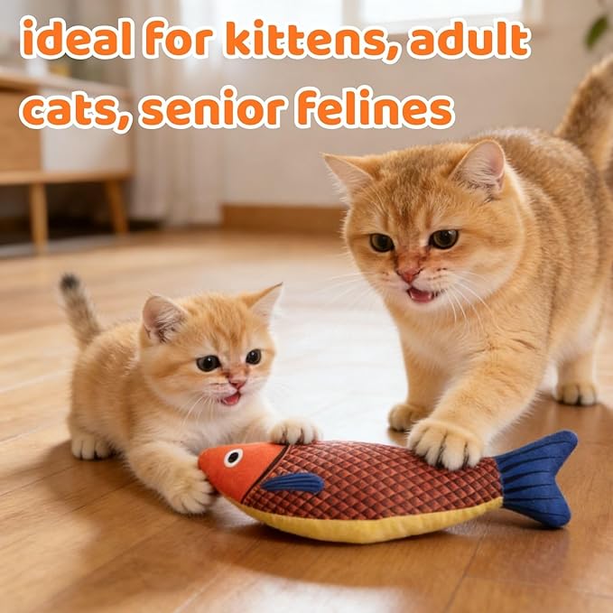 Catnip Toys for Indoor Cats, Interactive Cat Toys with Catnip, Chew Kicker, Cat Chew Toy for Adult Cats & Kitten (6 Pack)