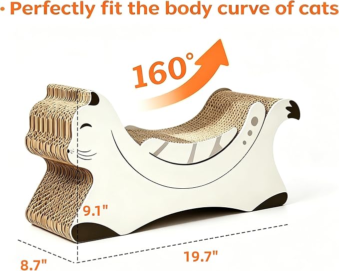 3-in-1 Cat Scratcher Board, Limited Stock Clearance, Durable Corrugated Cat Bed Lounge for Indoor Cats, U-Shaped Interactive Toy with Catnip, Only 10 Left!