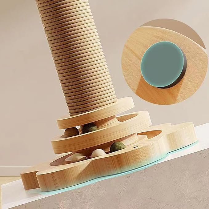 Kitten Furniture Bed Post Kitten Scratcher Toy for Pet Indoor Play Scratcher Sisal Scratch