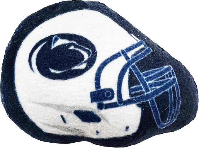 Best Plush CAT Toy - NCAA Penn State Nittany Lions Complete Set of 3 piece Cat Toys Filled with Fresh Catnip. Includes: 1 Helmet Cat Toy, 1 Football Cat Toy with Feathers, & 1 Beer Bottle.
