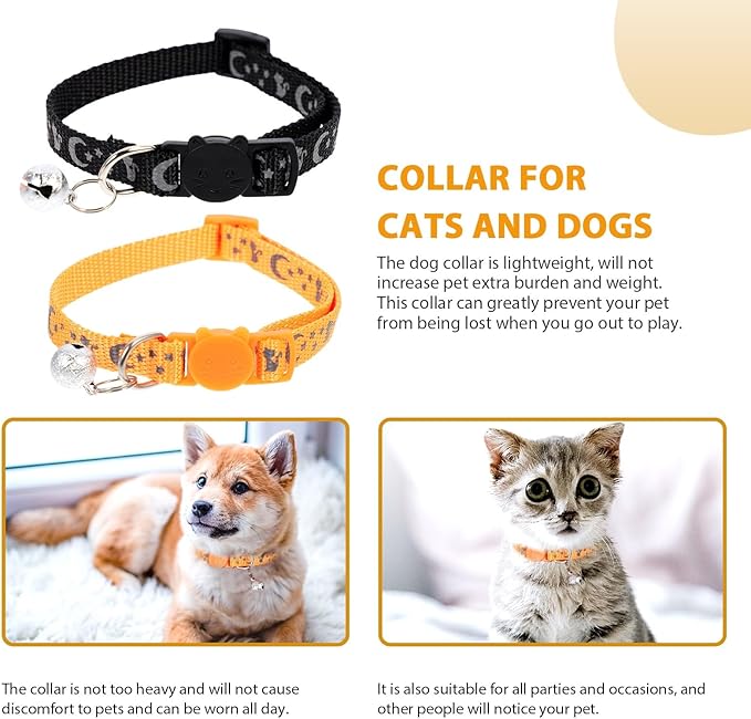 2 Pcs Cat Collars for Boy Cats with Kitten Neckwear Breakaway,Kitten Collar,Cat Collar Breakaway