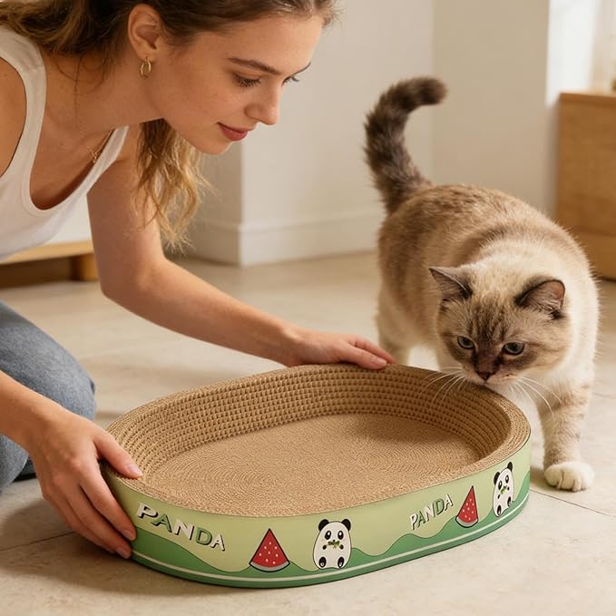 Genérico Scratching Bed for Cats, Chew Ergonomic Furniture Protection Scratching Board, Scratching Panel for Indoor Cats | in Living Room, Bedroom, Balcony, Floor, Home, Apartment