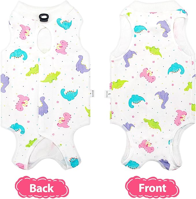 2 PCS Cat Recovery Suit Female Cat Onesie for Cats After Surgery Spay Abdominal Wounds, Kitten Surgery Recovery Suit Female Breathable E-Collar Alternative Kitten Onesie Anti Licking Medium