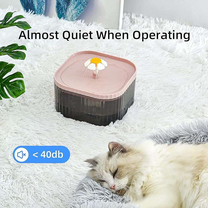 Cat Water Fountain, 2.5L Ultra Quiet Pet Water Dispenser with Smart Pump and Filters, Automatic Fountain for Dog & Cat