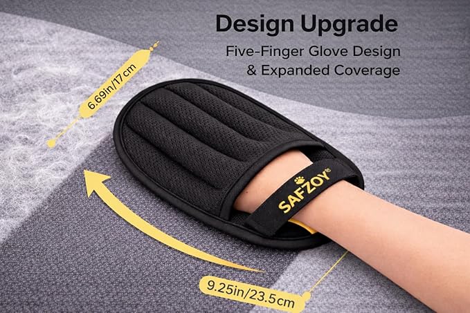 Pet Hair Removal Glove for Cats & Dogs – Reusable Magic Brush – Five-Finger Grooming & Hair Remover Tool, Electrostatic Cleaning Glove for Laundry, Couch, Carpet & Car Seat (Pack of 1)