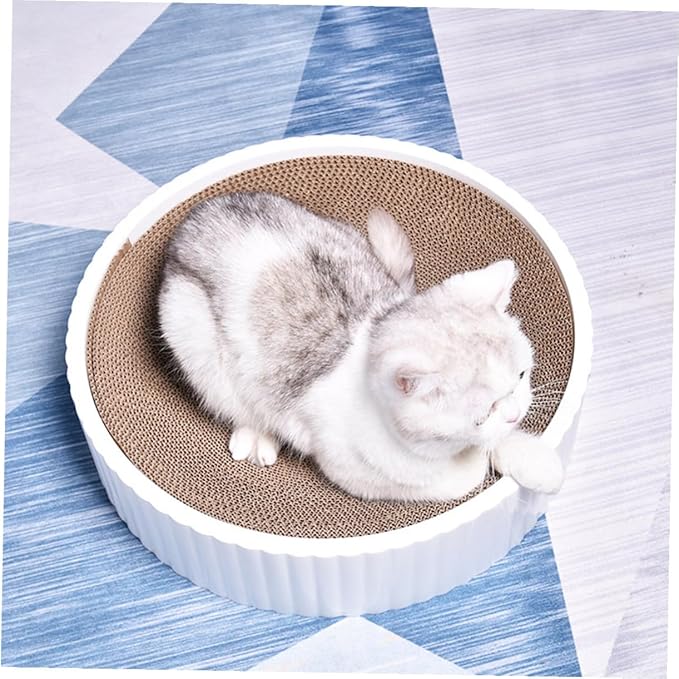 Cat Scratcher Replacement Core Pad, Recycled Corrugated Cardboard Scratching for Indoor Cats and Kittens, Interactive Pet Scratch Bed to Stress and Protect Furniture