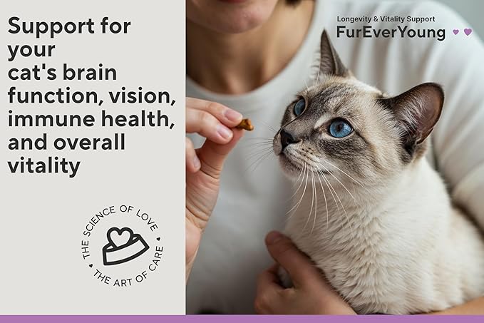 Vitamin Treats for Senior Cats: Immune Health, Longevity, Brain Function, Vision & Overall Vitality in Aging Cats (30 Days Supply)