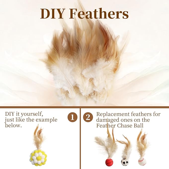 Cat Toys for Indoor Cats, a Set of 25 Interactive cat Toys, Including Colorful Springs, Squeaky Balls, Rainbow Balls, Feather Bouncy Balls, Bell Balls, and Many Other Kitten Toys.
