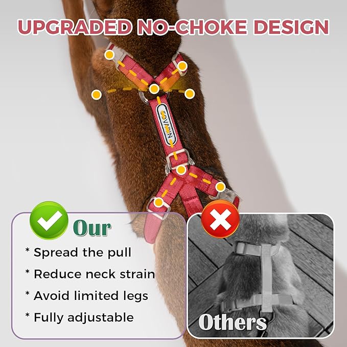 Cat Harness and Leash Set - Red Lightweight Soft Kitten Harness Escape Proof, Adjustable Travel Pet Harness for Walking，Easy Control Comfortable Outdoor (Red, One Size Fits All)