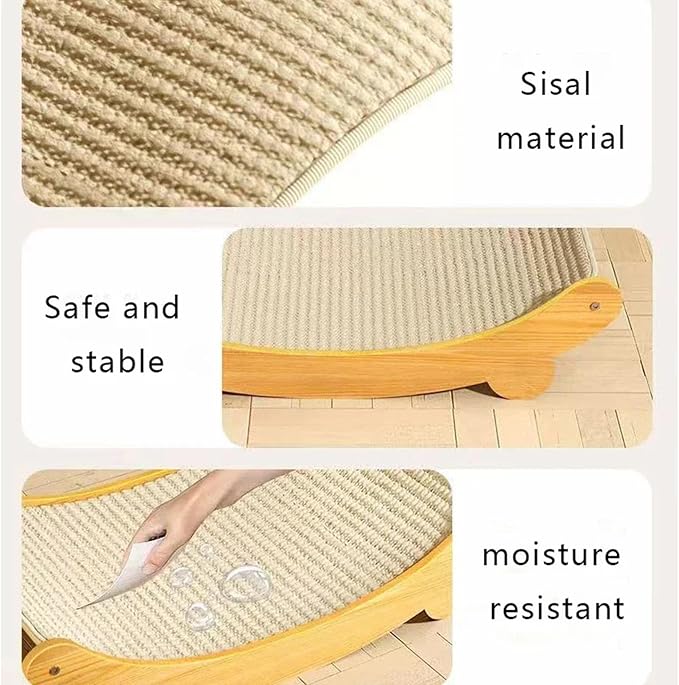 Cat Scratcher, 2 in 1 Cat Scratching Sisal Chair Cat Bed, Wear-Resistant Scratching Bed Lounge Chair Indoor Cat Scratching Board for Furniture Protection, Small