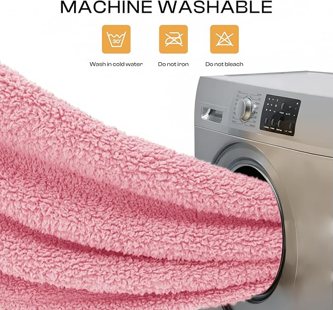1 Pack 3 Calming Blankets Fluffy Premium Fleece Pet Blanket Soft Sherpa Throw for Dog Puppy Cat HazeBlue/Pink/Grey Large (41" x31")