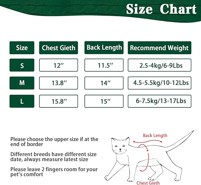 PUPTECK Winter Dog Cat Sweater Coat - Soft Cold Weather Clothes Knitwear for Kitties & Small Dogs Indoor Outdoor Walking Warm, Knitted Classic for Doggies Kitties Girls Boys, Green L