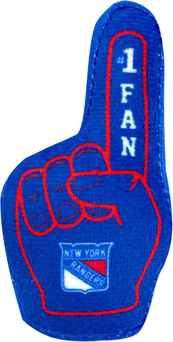 NHL NEW YORK RANGERS Plush Cat Toys Set: Jersey, Hockey Puck & #1 Fan, Filled with Fresh Catnip