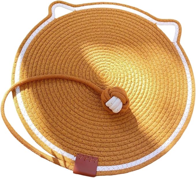 Cat Scratch Scratching Pad Lightweight Sleeping Bed Anti Slip for Sofa Couch Floor with Ball Furniture Protector, Caramel