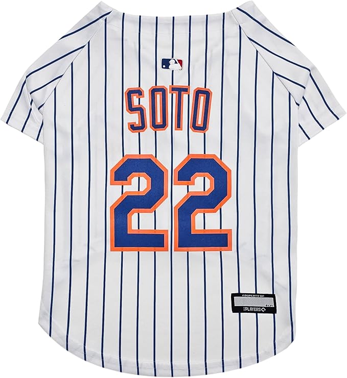 Pets First MLBPA Juan Soto Jersey #22 Pet Jersey- MLB New York Mets Mesh Players, Size X-Large