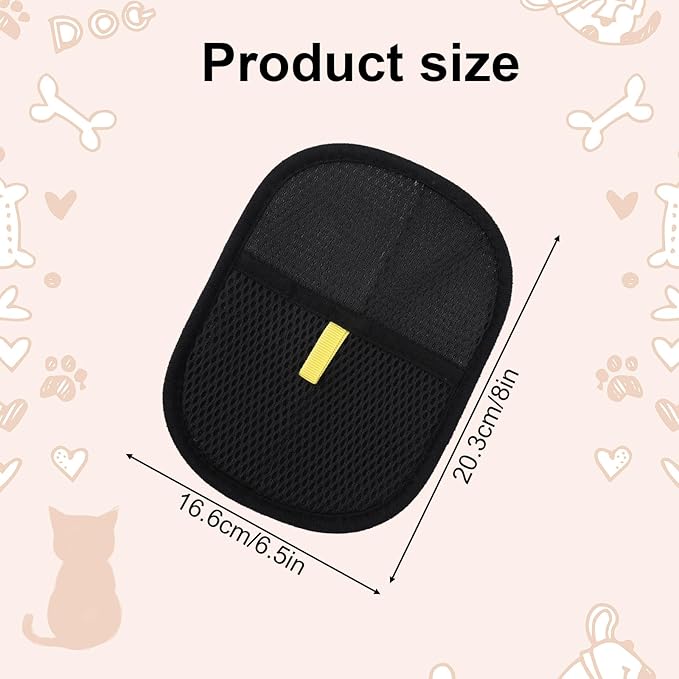 Tinoaly Pet Hair Removal Glove, Electrostatic Cat and Dog Hair Remover Tool Washable & Reusable Pet Grooming Mitt for Furniture Carpet Clothes Dog Cat Fur Cleaning