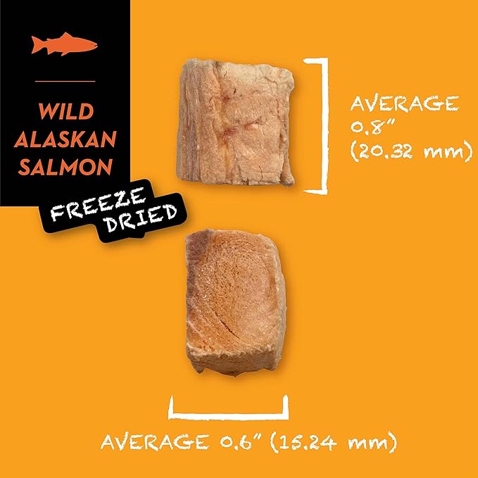 SIMBA'S WAY -Freeze Dried- RAW SKINLESS Wild Caught Alaskan Salmon Dog Treats and Cat Treats, Human Grade, Single Ingredient, All Natural, Grain-Free, Made in The USA. [3 .oz] [1 PK]